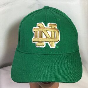 Vintage Notre Dame Fighting Irish Top O The World FlexFit Wool Blend Gold Letter